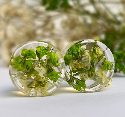 Green and Light Yellow flower gauges