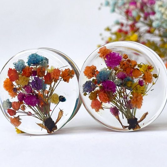 Flower bouquet ear gauges